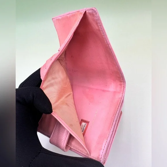 Chanel Pink Caviar Leather Bifold Wallet - Picture 6 of 8